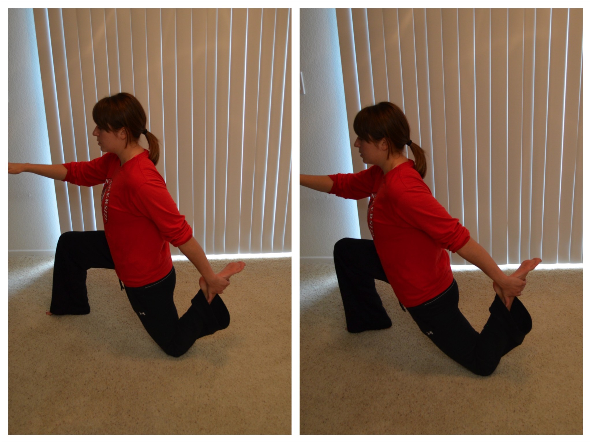 kneeling dynamic quad stretch