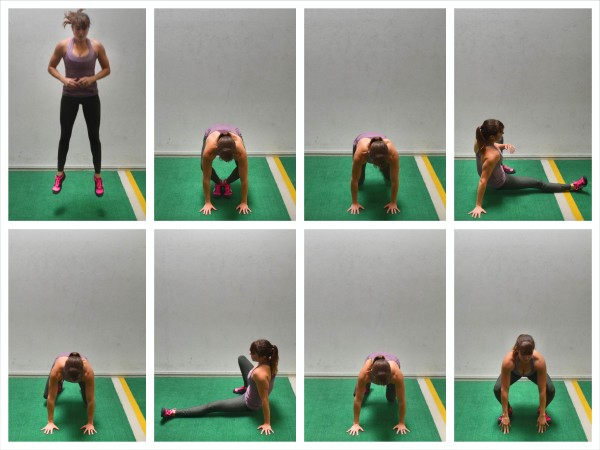 Unilateral Strength with Burpee Cardio Bursts Total Body Interval Training