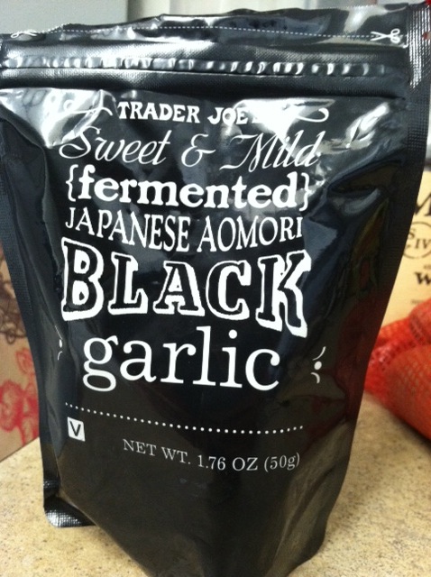 black garlic at Trader Joe's
