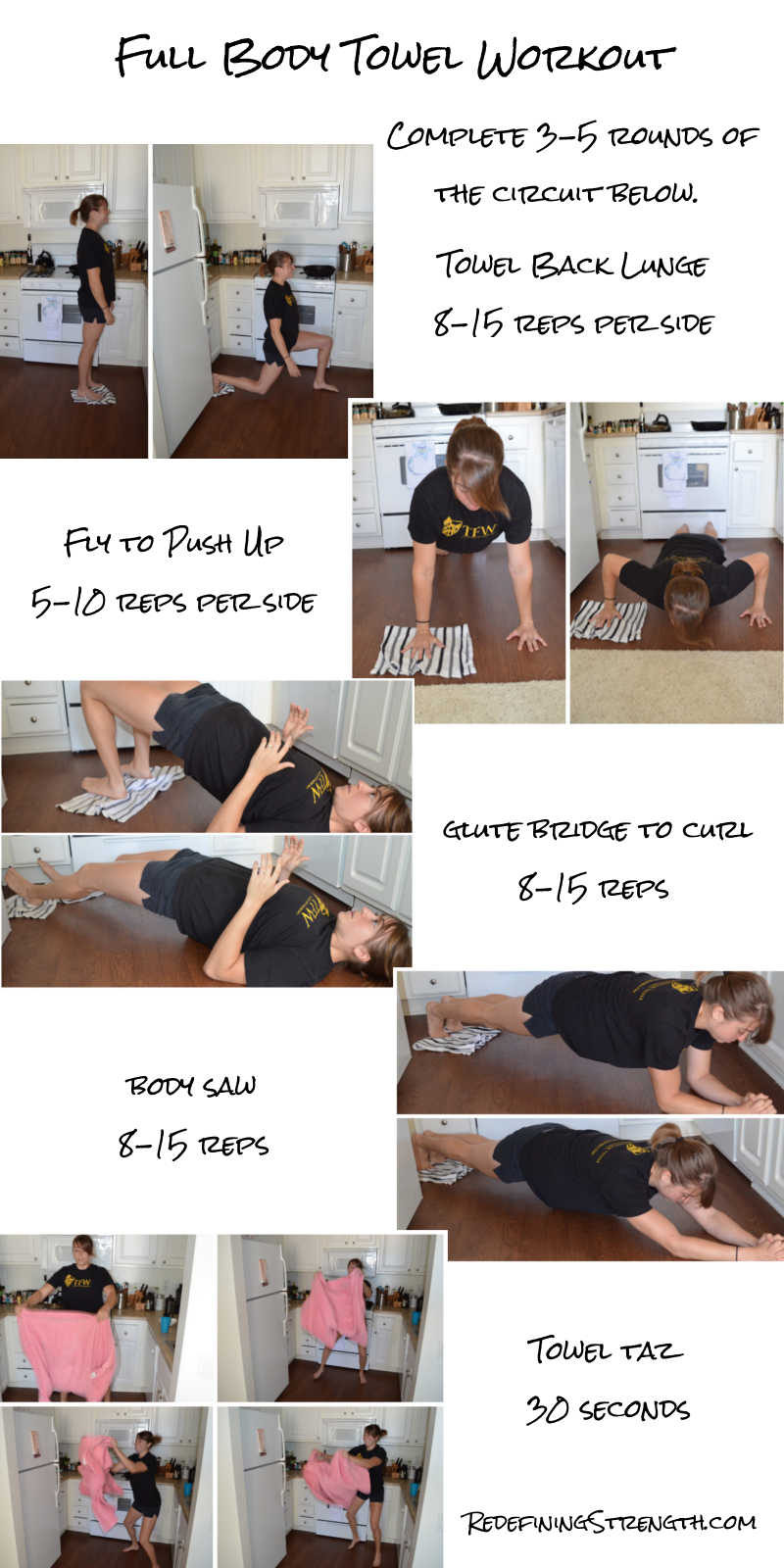 full body towel workout
