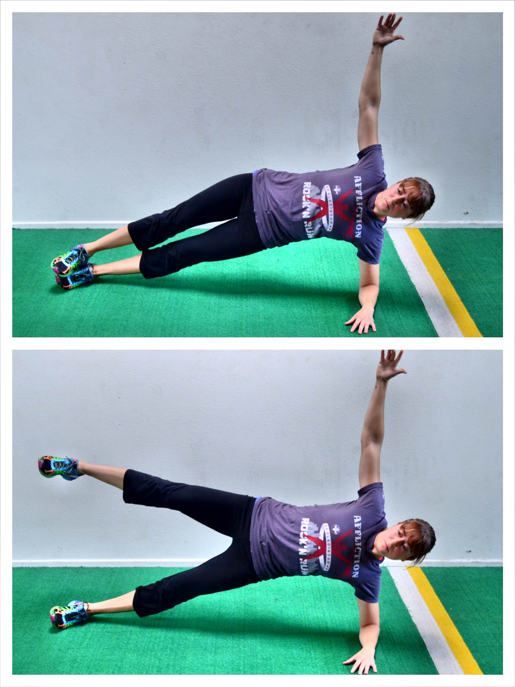 side plank with leg abduction