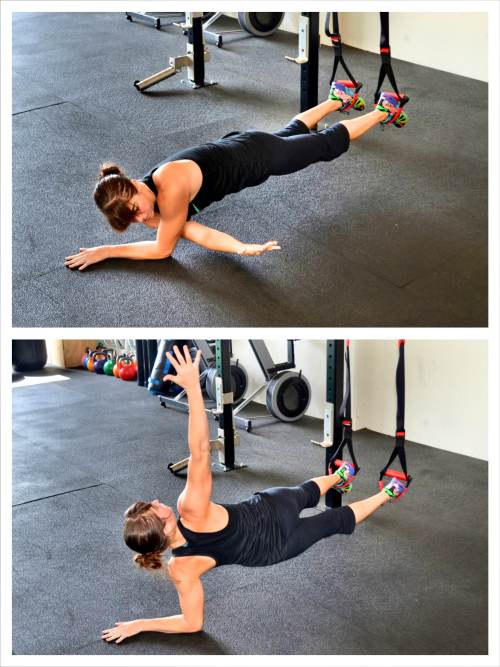 Plank Heel Pushes - Exercise How-to - Skimble Workout Trainer