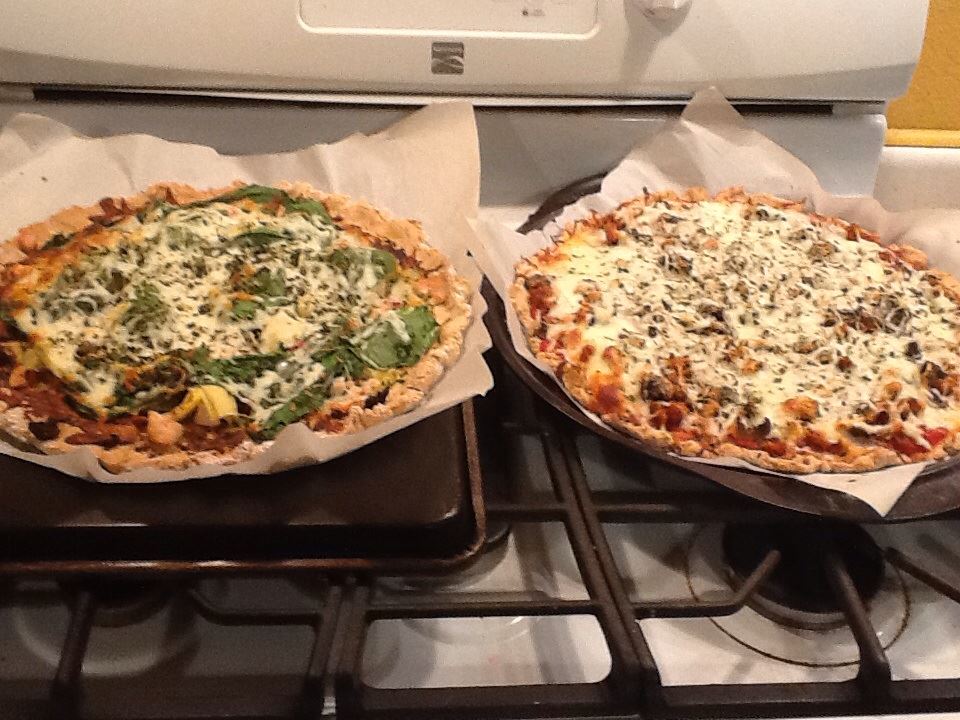 A homemade clean variation of pizza.