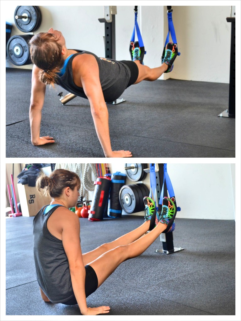 posterior plank to l-sit