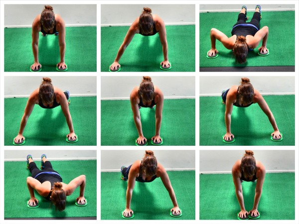 Flying Push-Ups on a Yoga Trapeze 