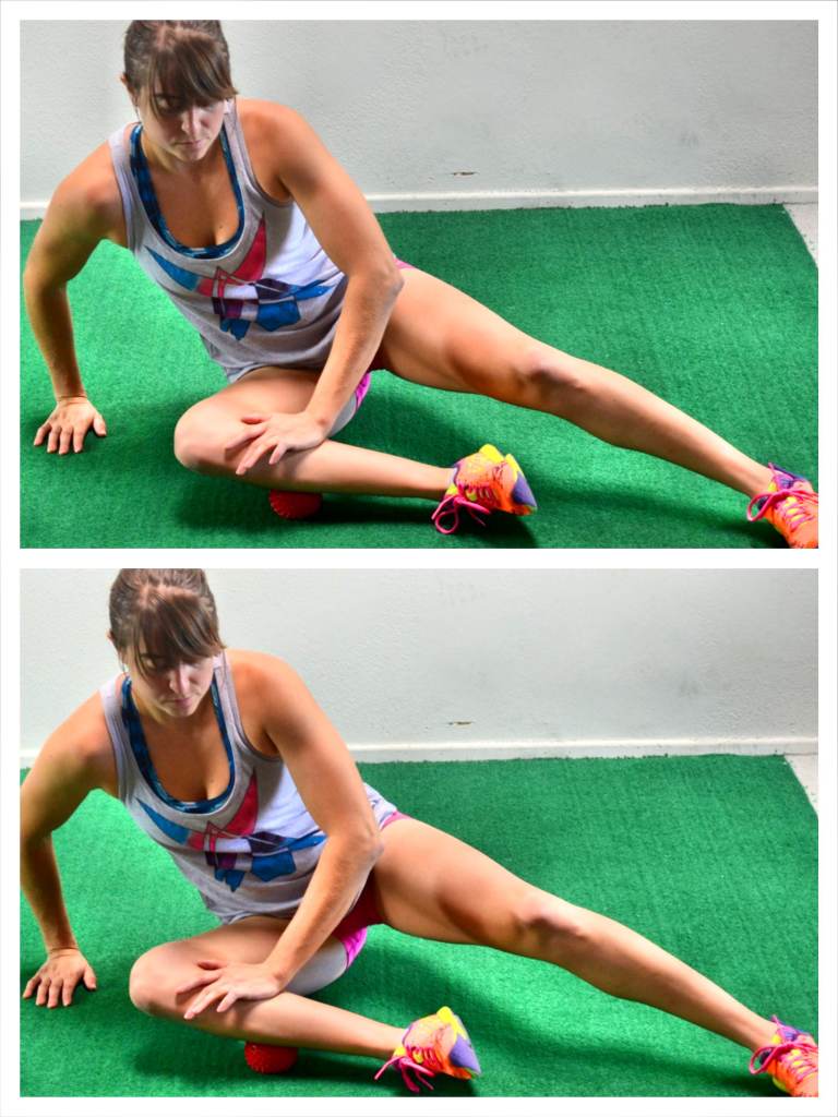 side-of-shin-foam-rolling