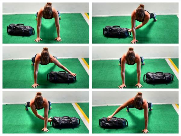 sandbag-plank-pulls