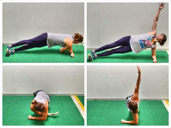 side plank rotation