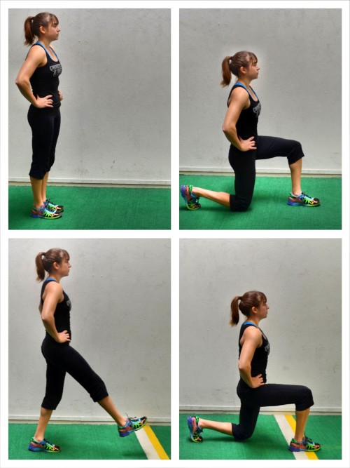 how to do walking lunges