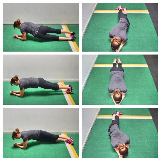 plank with hip twists