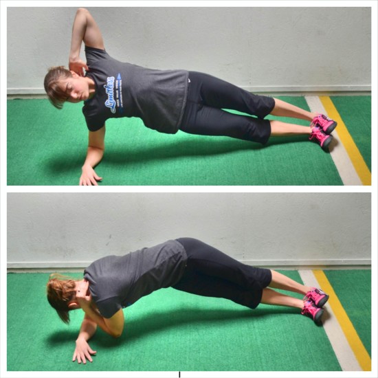 plank with hip twists