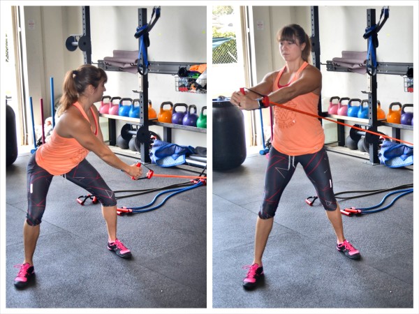 External Hip Rotation (Standing, Band) Exercise