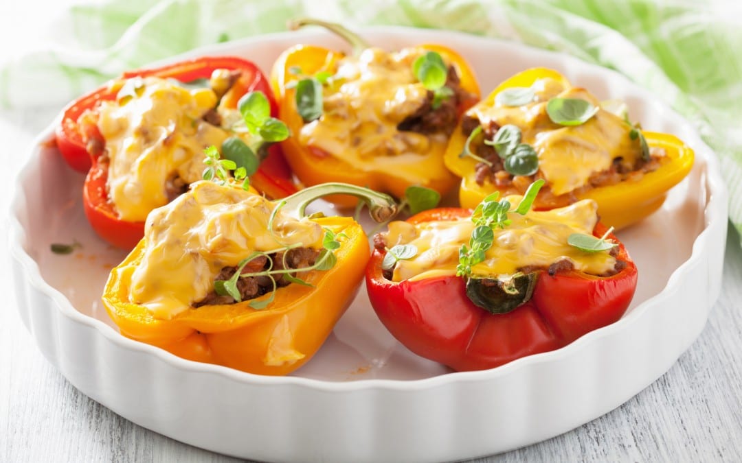 Southwestern Quinoa and Turkey Stuffed Bell Peppers