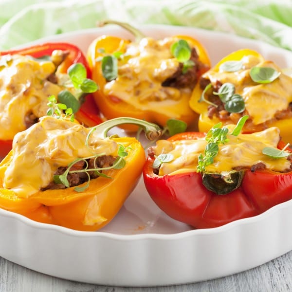 Southwestern Quinoa and Turkey Stuffed Bell Peppers