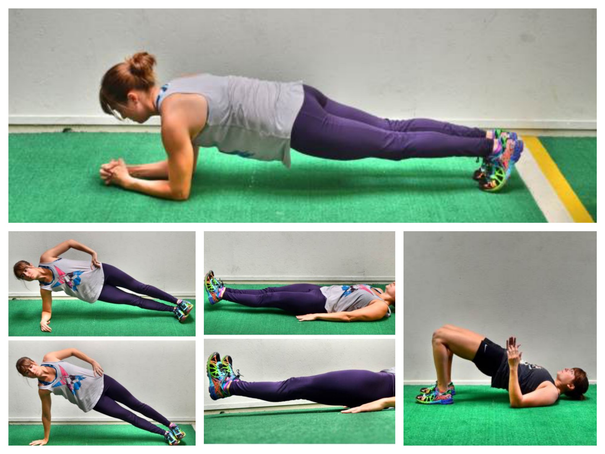 plank series core burn out workout