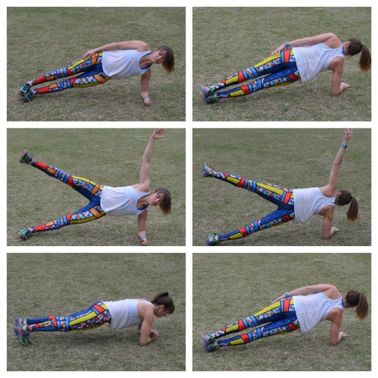 travel to exercise star planks