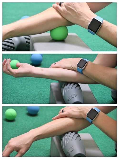 forearm foam rolling